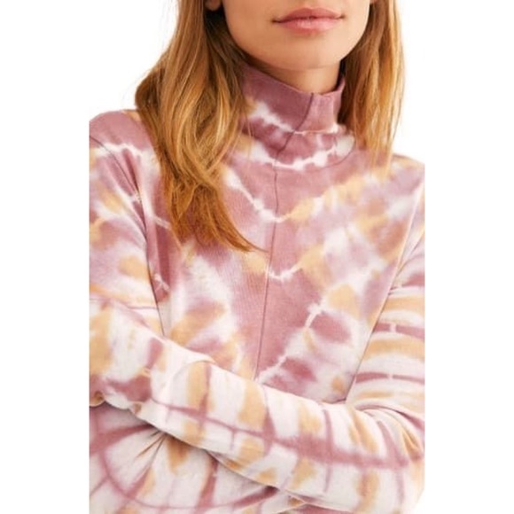 Free People Psychedelic Turtleneck Top NWT - Picture 3 of 7